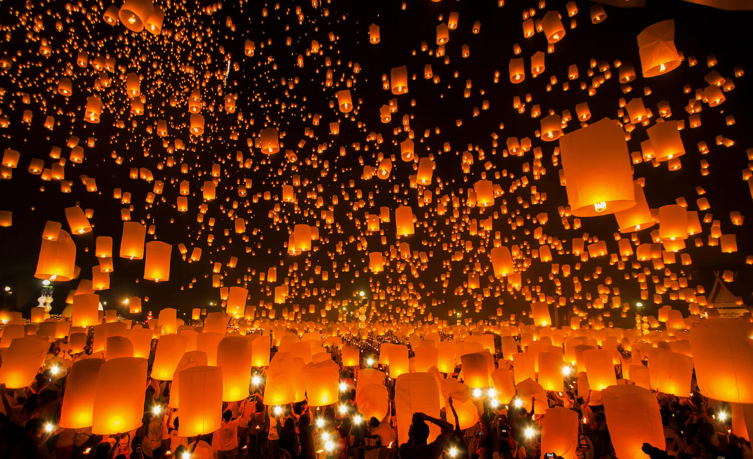 Yi Peng sky lantern festival in Chiang Mai